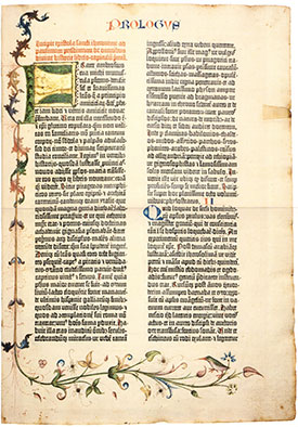 First page of Gutenberg Bible #45